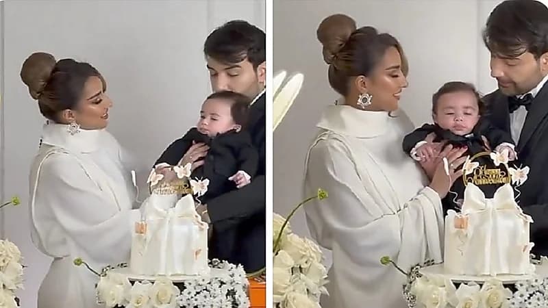 فرح الهادي تحتفل بعيد زواجها السادس برفقة طفلها آدم .. فيديو