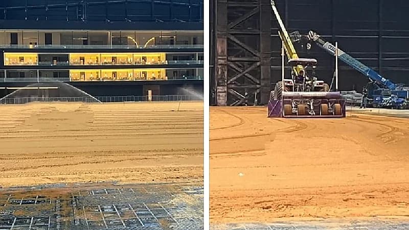 آخر المستجدات التي وصل إليها  ملعب 'Kingdom Arena' .. صور