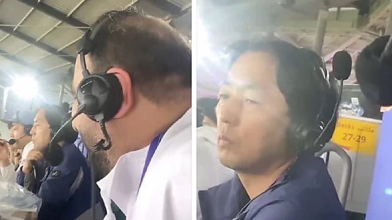 خليل البلوشي يحتفل بهدف الأخضر أمام إعلامي كوري .. فيديو