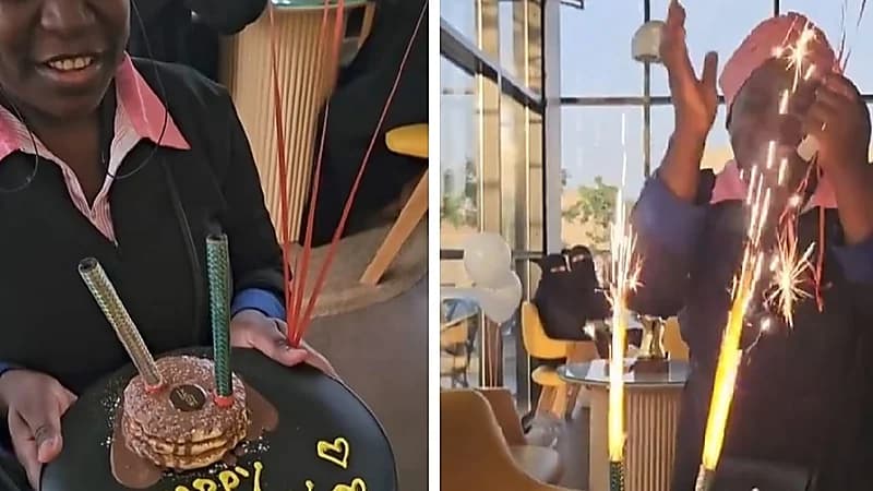 سيدة سعودية تُدخل الفرح على قلب عاملتها المنزلية وتحتفل بيوم ميلادها .. فيديو