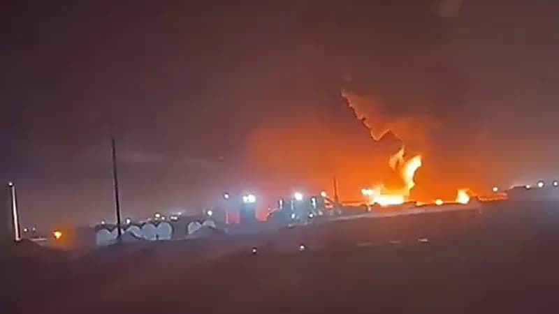 حريق ضخم يلتهم مستودعات وصهاريج نقل نفط بالعراق  ..  فيديو