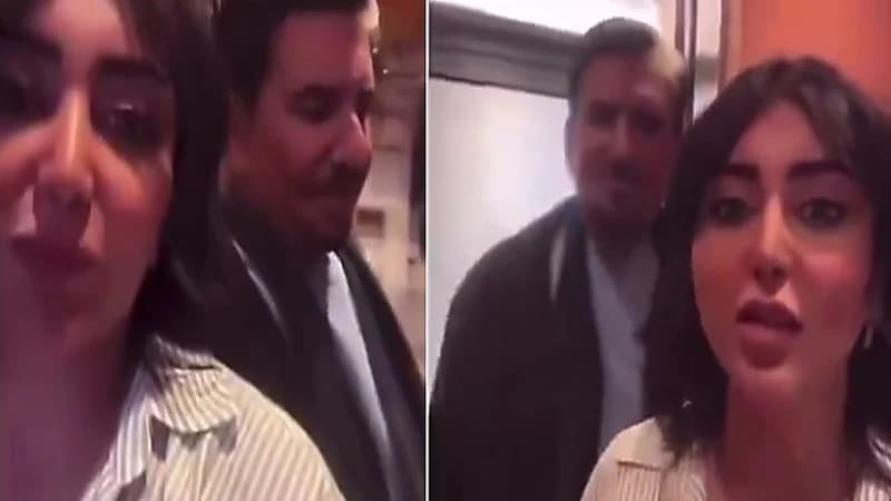 زوجة "السدحان" تعاتبه داخل مصعد.. والأخير: "أزعجتي أمي".. فيديو