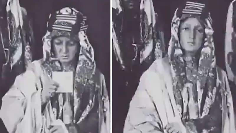 فيديو نادرة لردة فعل الملك فيصل لحظة رؤيته صورته لأول مرة