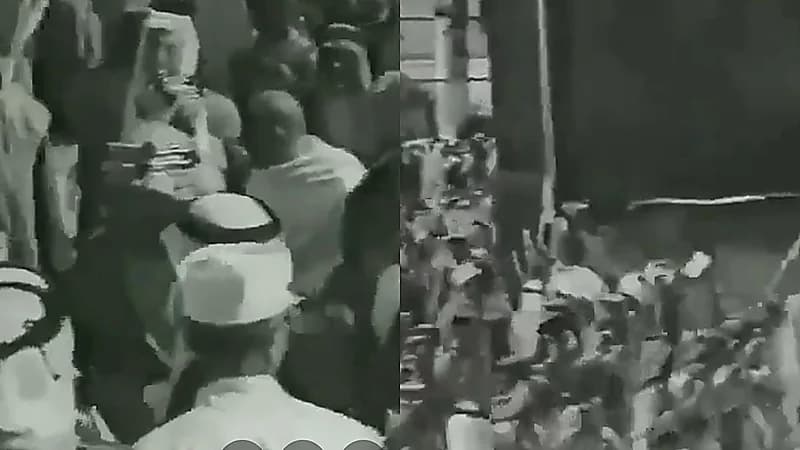 مقطع نادر للملك عبدالعزيز آل سعود وهو يطوف حول الكعبة قبل 87 عامًا .. فيديو