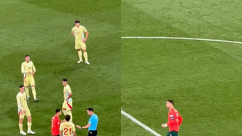 ردة فعل رونالدو بعد احتساب هدف البرتغال الأول   .. فيديو