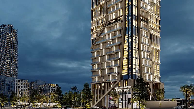 تصميم معماري فاخر مقترح لمشروع برج إعمار المدن الفندقي شمال الرياض .. صور