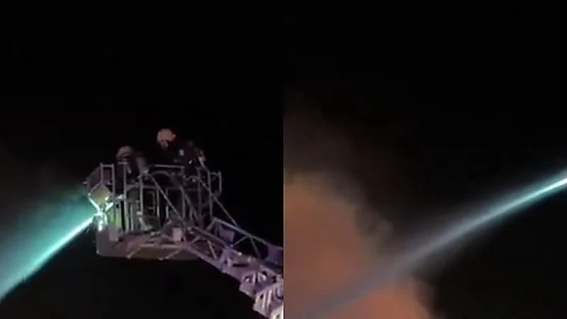 مدني تبوك يخمد حريقًا اندلع في ورشة سيارات .. فيديو