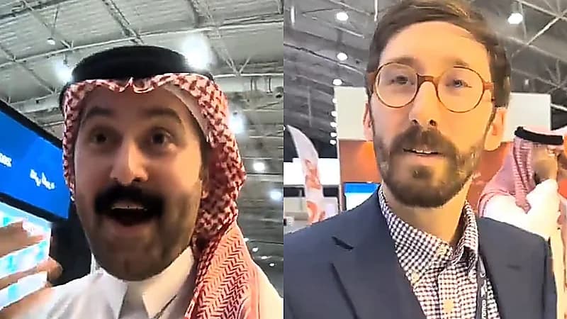 زائر أمريكي يثير الإعجاب بتحدثه باللهجة السعودية خلال فعالية بالمملكة  ..  فيديو