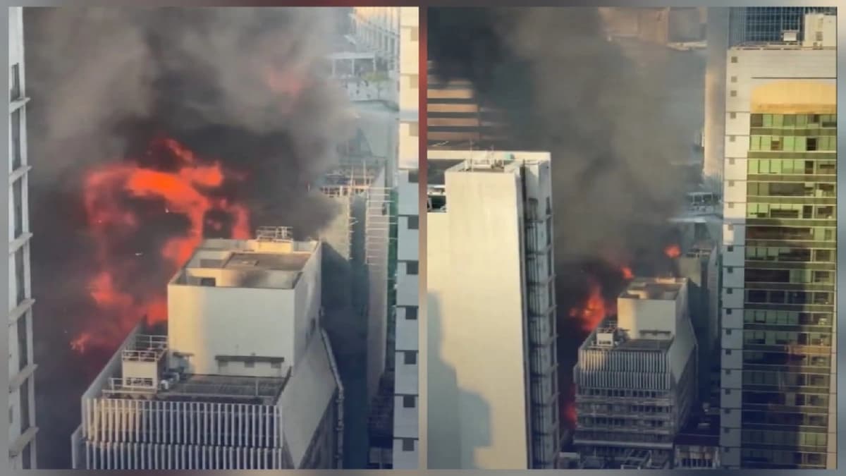 حريق يلتهم ناطحة سحاب 25 طابقًا ويخلف إصابات.. فيديو