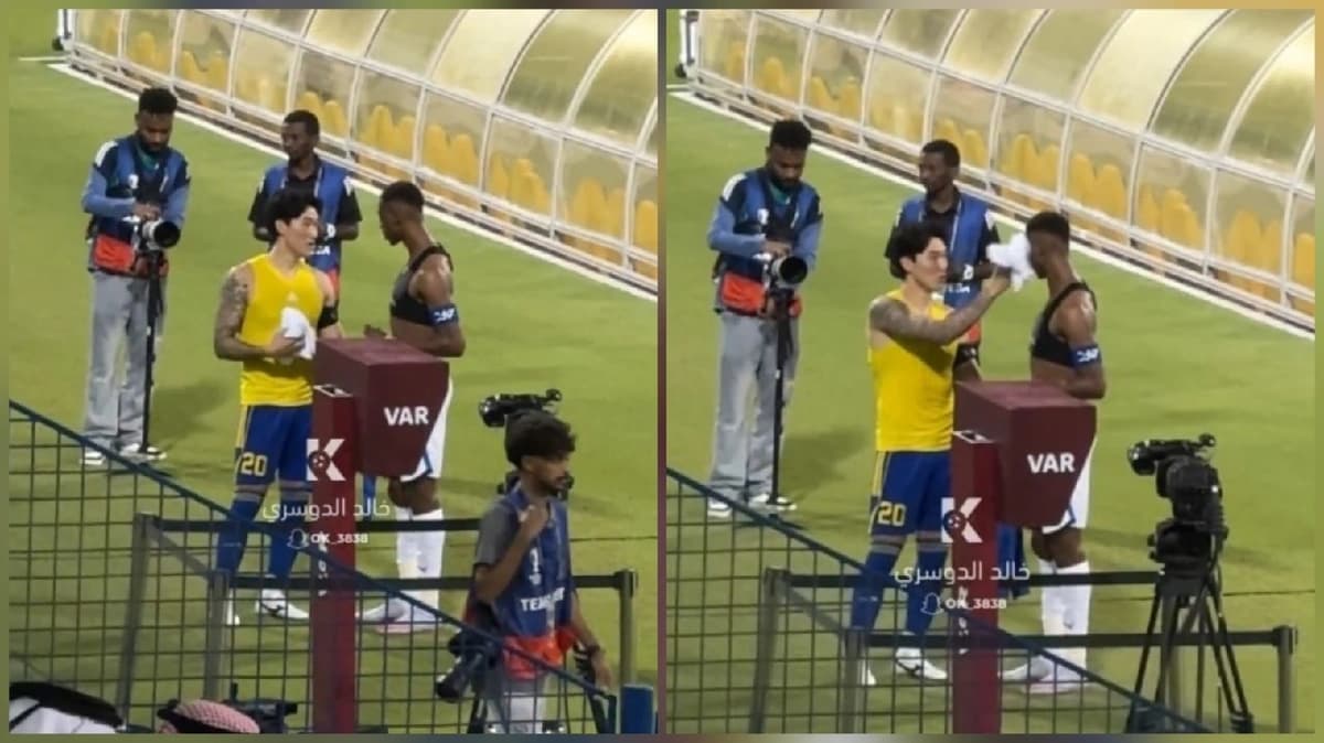 جانغ هيون سو يمازح كنو عقب انتصار الهلال.. فيديو