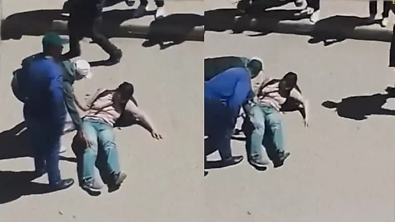 طالب يعتدي على معلمته بساطور