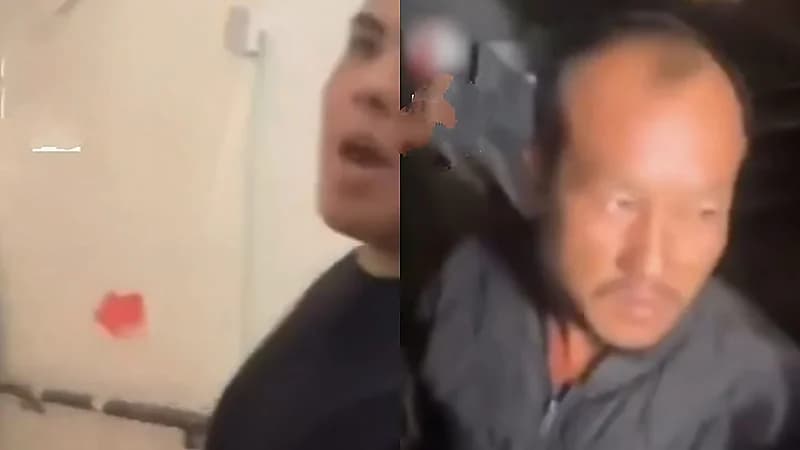 مستوطن إسرائيلي يمنع عمالًا تايلانديين من دخول ملجأ أثناء الهجمات .. فيديو