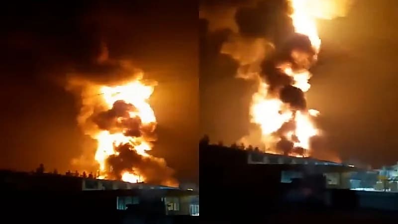 بالفيديو.. 3 طائرات مسيرة مجهولة تضرب أماكن هامة في إيران