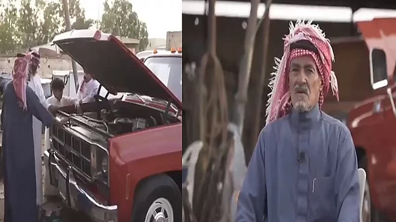فيديو.. أقدم ميكانيكي في حائل: "أي سيارة على وجه الأرض تجيني أصلحها"