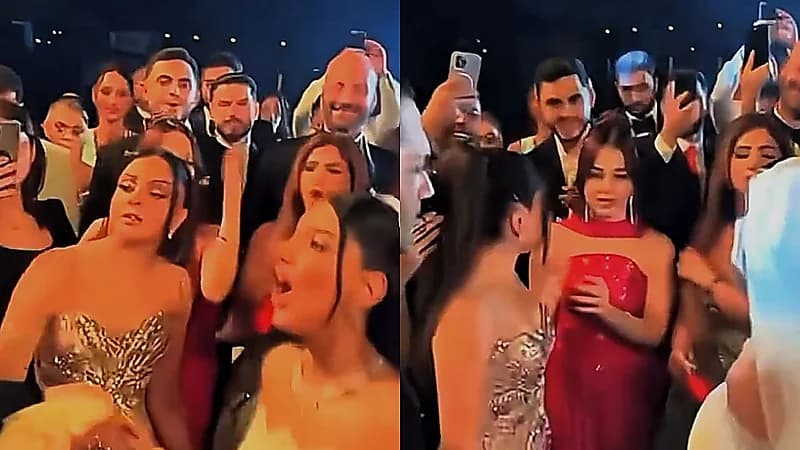 توتر مفاجئ بين بيسان إسماعيل وصديقة نارين بسبب منعها من الرقص .. فيديو