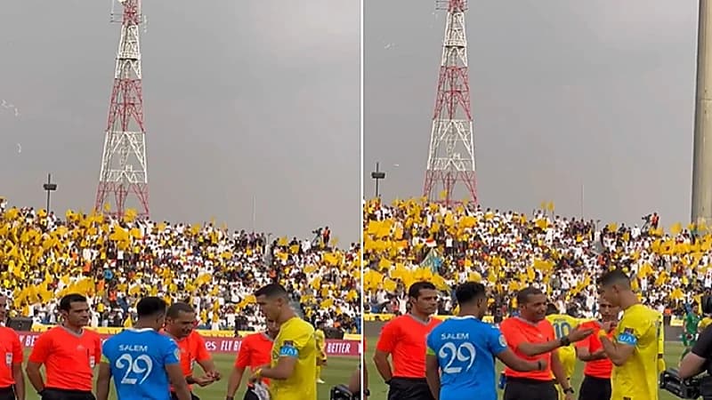 رونالدو قبل بداية اللقاء يصحح للحكم: أنا من يختار وليس سالم .. فيديو