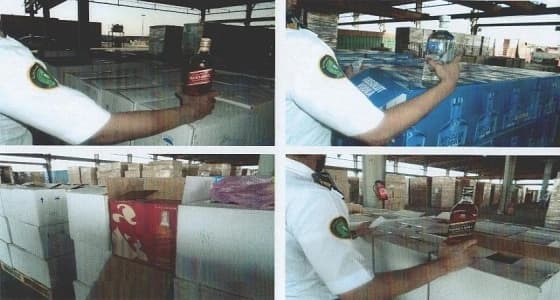 بالصور.. جمرك البطحاء يُحبط محاولتين لتهريب أكثر من 22 ألف زجاجة خمر