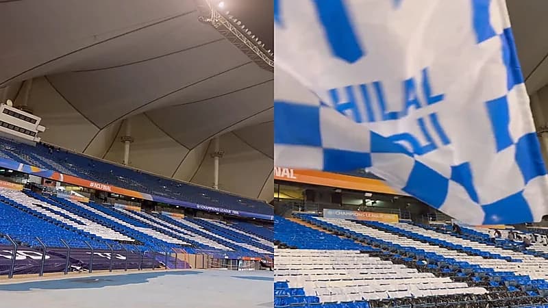 بالفيديو.. ملامح "دبل تيفو" الهلال تبدأ في الظهور