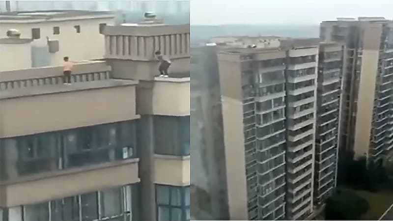 بالفيديو.. أطفال يقلدون لاعبي الباركور ويقفزون على ناطحات سحاب