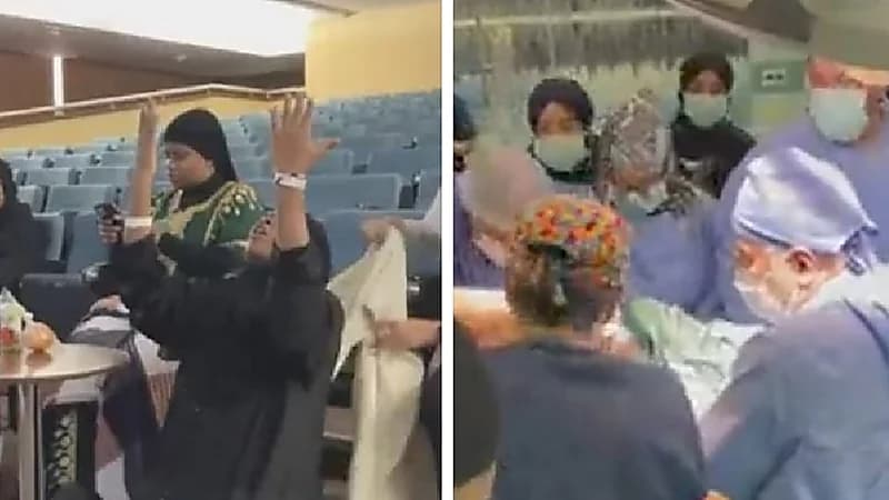 والدة التوأم السيامي تسجد على الأرض بعد إعلان انتهاء عملية الفصل.. فيديو