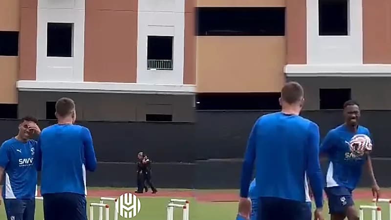 محمد كنو وسافيتش مع حمدالله أثناء تدريبات الفريق.. فيديو