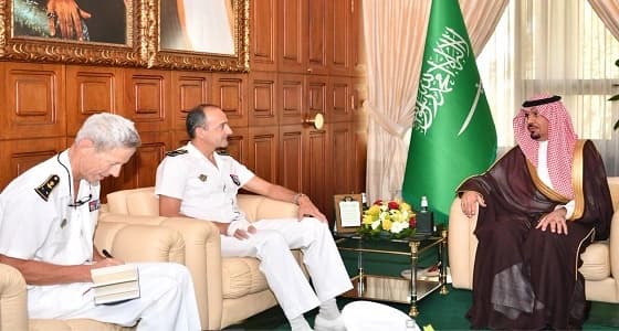وزير الحرس الوطني يستقبل قائد القوات الفرنسية بالمملكة