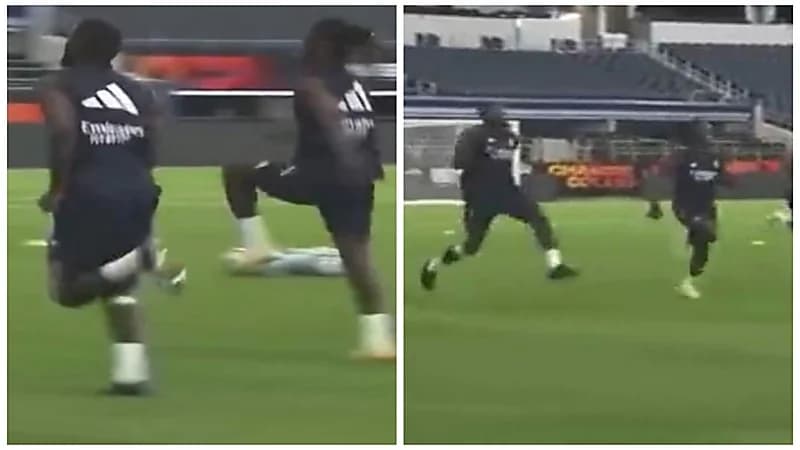 لقطة طريفة لكامافينغا وهو يقلد ركضة روديغر الشهيرة.. فيديو