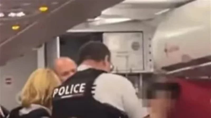 شاهد.. فتاة تخلع ملابسها على متن طائرة وتهاجم الركاب 