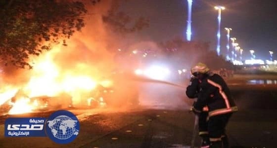 بالفيديو والصور.. مصرع مواطن واحتراق 3 سيارات في اشتعال الناقلة البترولية بمكة