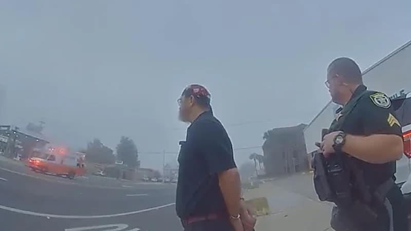 بالفيديو.. القبض على رجل يعاني من مشاكل بصرية بسبب حمله لعصا