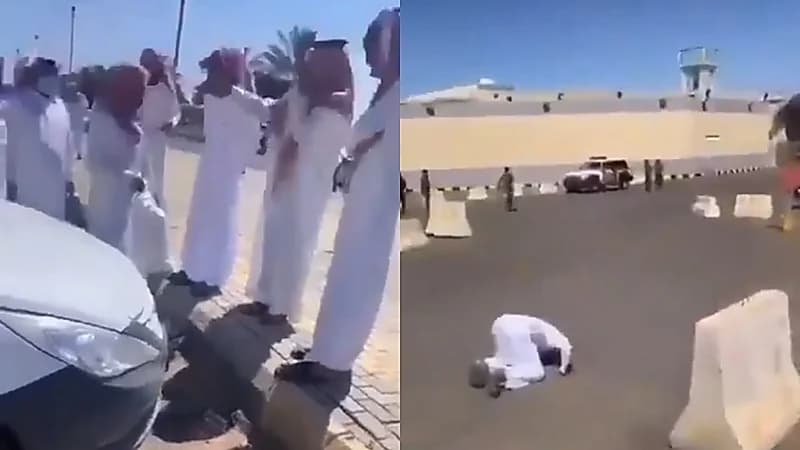 بالفيديو.. سجود وتكبير بعد إعلان «العمراني» العفو عن قاتل ابنه