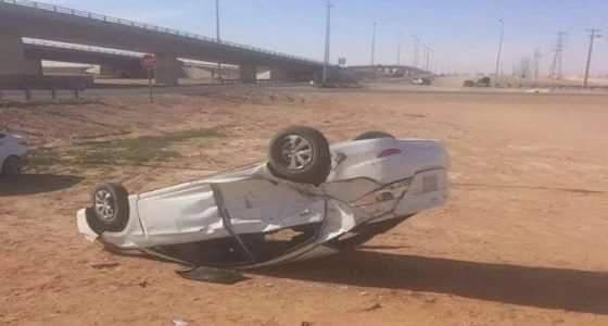 اصابة رئيس وفد الجوف بالجنادرية اثر انقلاب سيارته أثناء توجهه للمهرجان