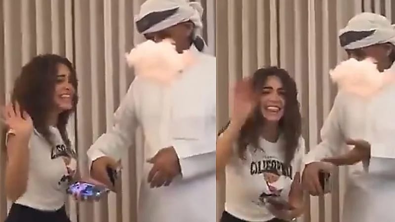 رقصة رهف القحطاني مع والدها تثير جدلاً واسعًا.. فيديو