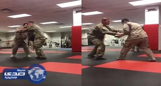 بالفيديو.. رد فعل مثير من جندي سعودي يقهر فرد بالمارينز الأمريكي ويخلع كتفه