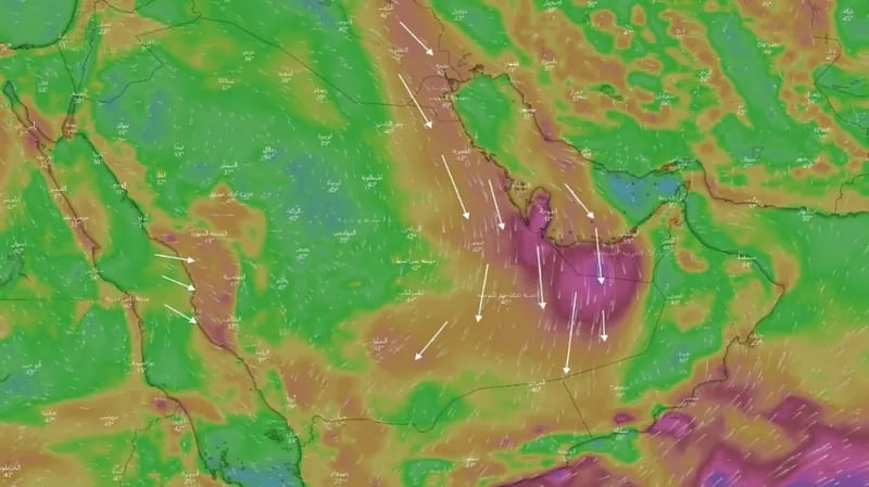 المسند يحذر من هبوب رياح البوراح