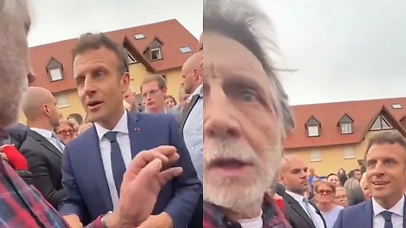 فرنسي لماكرون : انت أسوأ رئيس في تاريخ فرنسا والأخير يعلق بابتسامة .. فيديو