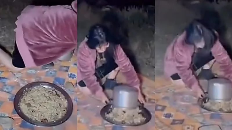 لورين عيسى تحاول ضبط المقلوبة في أبها.. فيديو