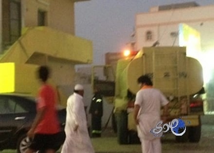 مدني المظيلف يخمد حريق بجوار محطة وقود‎