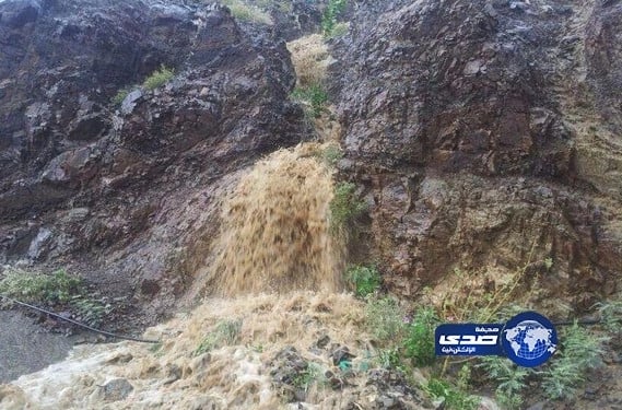 هطول أمطار غزيرة على منطقة جازان