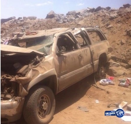 وفاة شخصين واصابة ١٧بحادث انقلاب سيارة بطريب