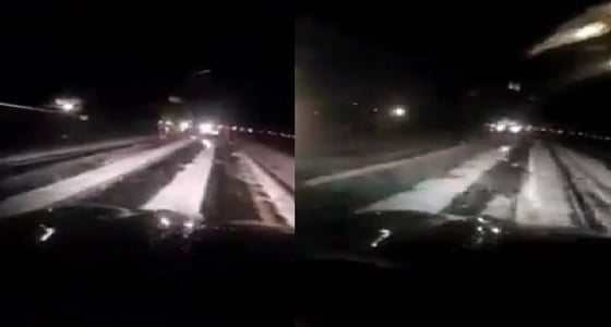 بالفيديو.. بردية هائلة جنوب تربة حائل