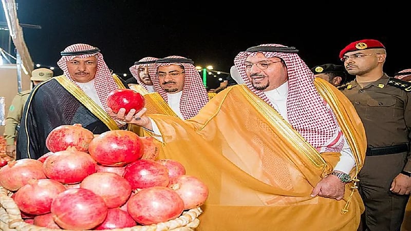 أمير القصيم يفتتح مهرجان رمان القصيم الخامس بالشيحية