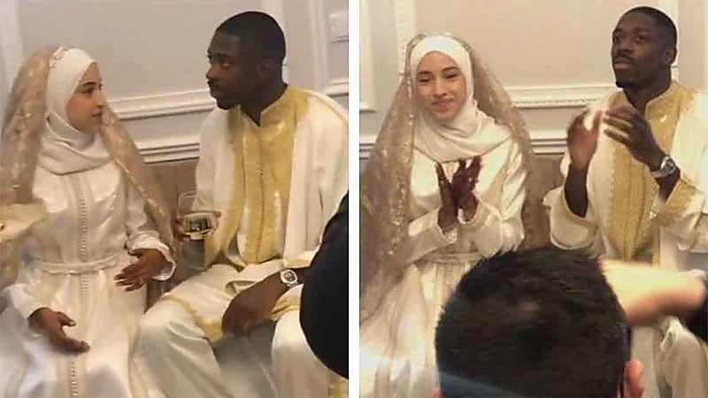 زوجة ديمبلي تخطف الأضواء بإطلالة محتشمة في احتفالات سان جيرمان .. صور