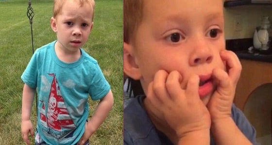 بالصور..قصة الطفل " جيفين " صاحب أطرف تعبيرات وجه بمواقع التواصل