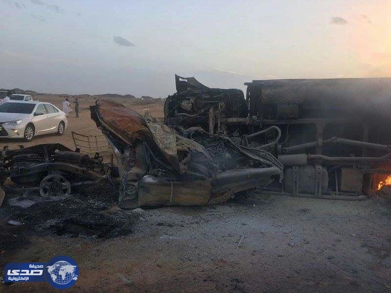 تصادم ثلاث سيارات يودي بحياة 4 أشخاص على طريق "  بيشة- الرين  "