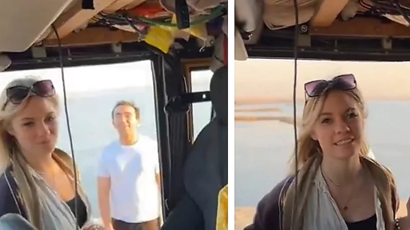 سائحة ألمانية تصل إلى المملكة بعدما قضت 6 أشهر في الطريق .. فيديو