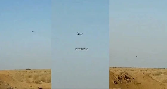 بالفيديو.. لحظة اصطياد طائرات الأباتشي للحوثيين في جازان