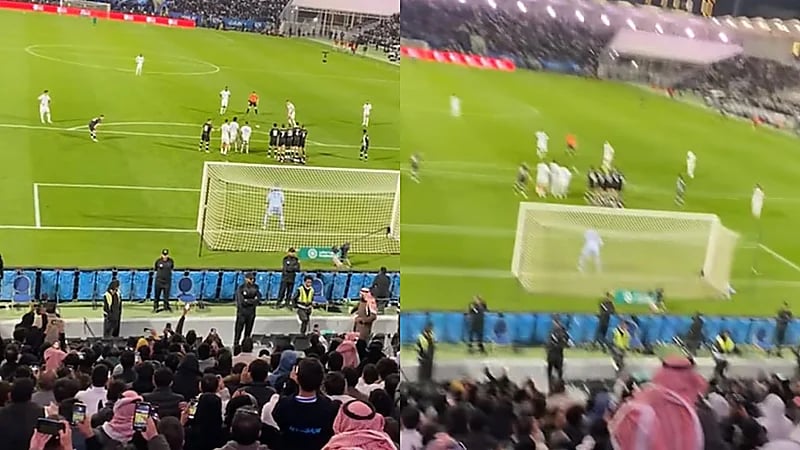 مشجع هلالي يتوقع هدف من المدرجات قبل تسجيل هدف سافتيش الثاني للهلال .. فيديو