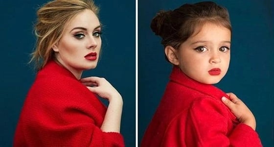 بالصور.. طفلة تخطف الأنظار بجمالها وتقليد المشاهير