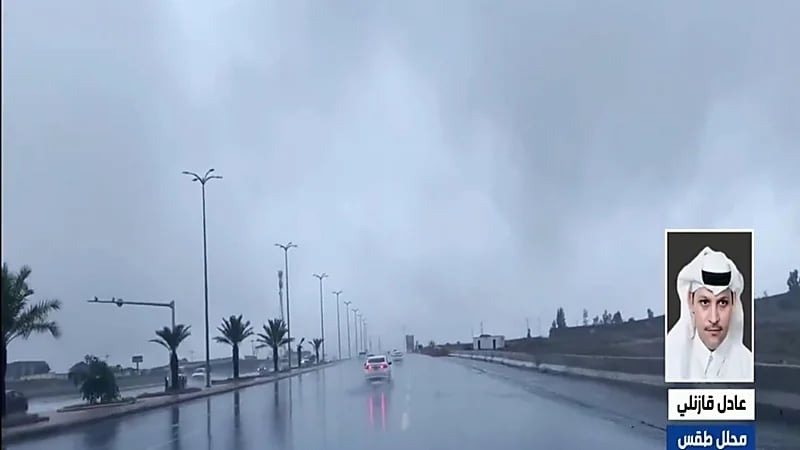 محلل طقس: الأمطار مستمرة على الرياض وستعقبها كتلة هوائية باردة (فيديو)